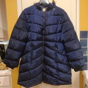 Jaclyn Smith Mid-Length Puffer Jacket Hooded New